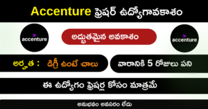 అనుభవం అవసరం లేదు – ఫ్రెషర్లు అప్లై చేయవచ్చు!