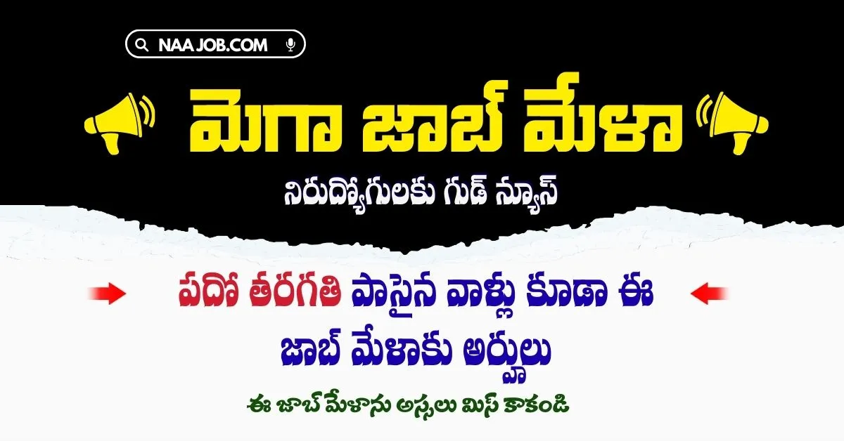 Srikakulam Job Mela 2025 poster with details of venue and companies