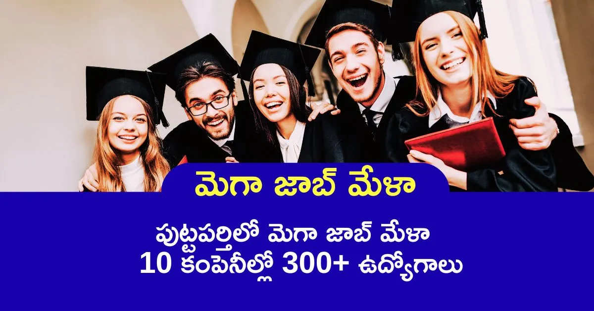 పుట్టపర్తిలో మెగా జాబ్ మేళా – 10 కంపెనీల్లో 300 ఉద్యోగాలు