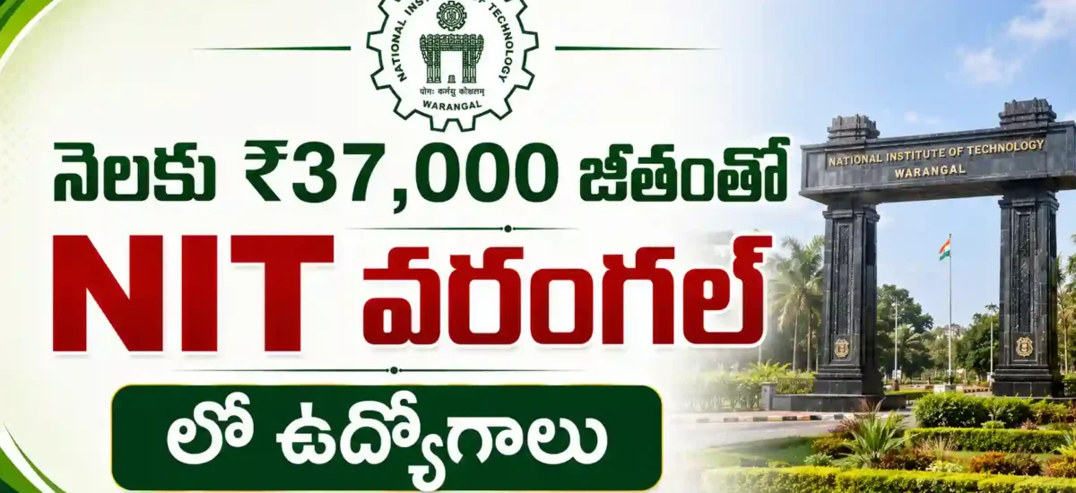 NIT Warangal JRF Recruitment 2026లో Civil Engineering అర్హతతో ఒక Junior Research Fellow పోస్టు, చివరి తేదీ 25 జూలై 2026