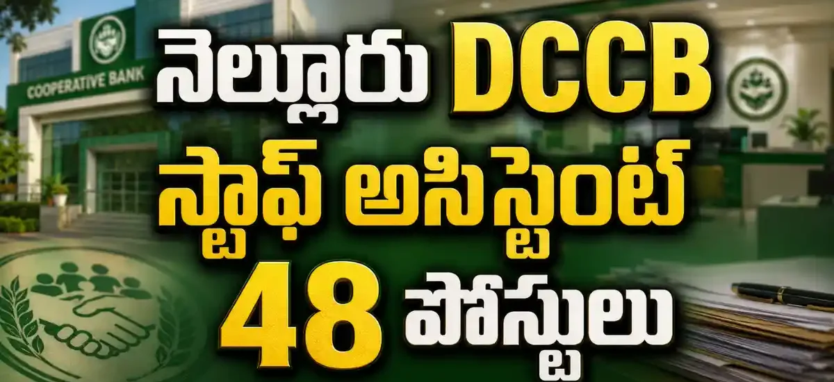 నెల్లూరు DCCBలో 48 స్టాఫ్ అసిస్టెంట్ ఉద్యోగాలు 2026