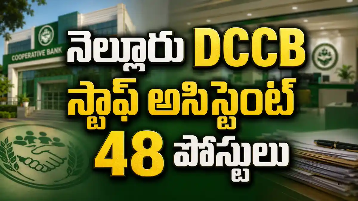 నెల్లూరు DCCBలో 48 స్టాఫ్ అసిస్టెంట్ ఉద్యోగాలు 2026